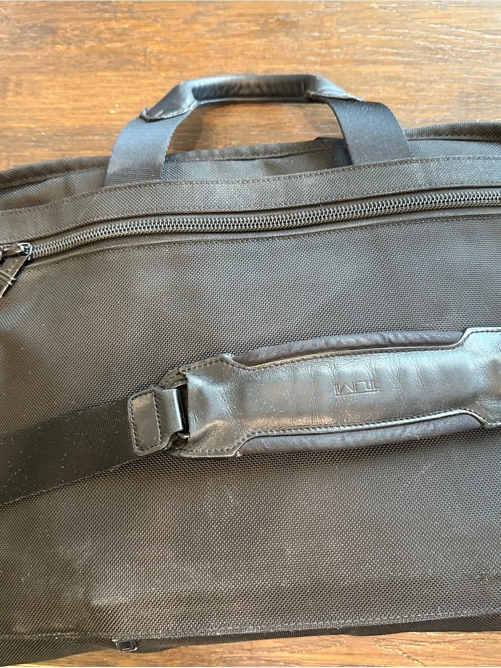 Tumi Alpha Black Men's Laptop Crossbody Briefcase